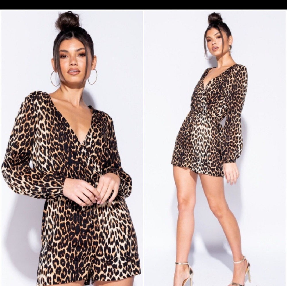 Leopard print romper
